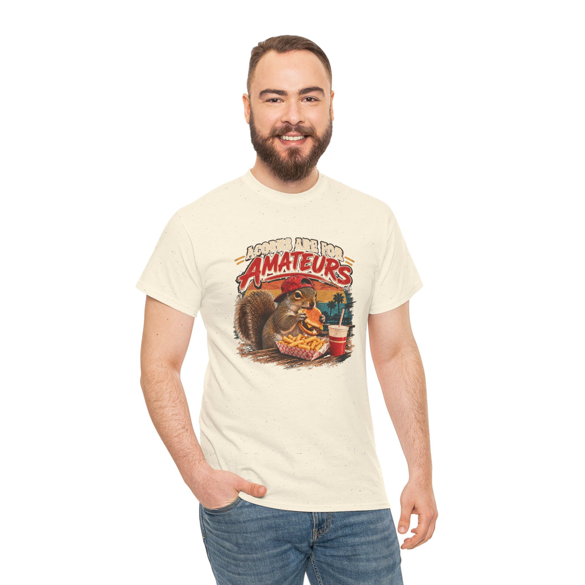 Squirrel T-Shirt "Acorns Are For Amateurs" — Funny Nature Graphic Tee