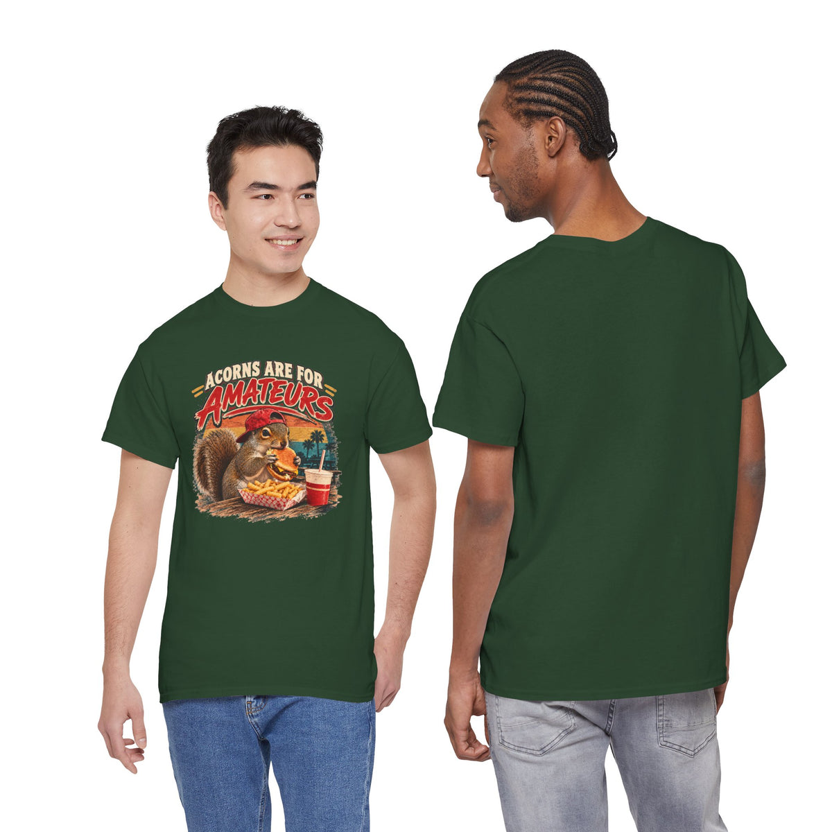 Squirrel T-Shirt "Acorns Are For Amateurs" — Funny Nature Graphic Tee