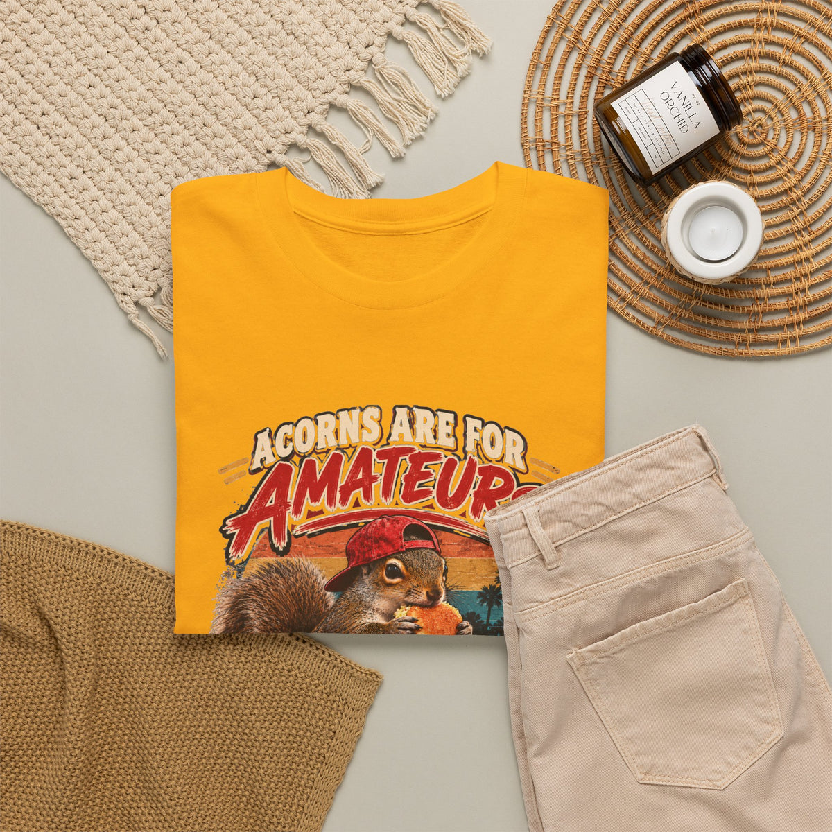 Squirrel T-Shirt "Acorns Are For Amateurs" — Funny Nature Graphic Tee