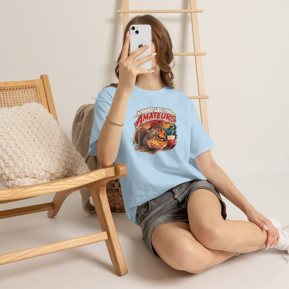 Squirrel T-Shirt "Acorns Are For Amateurs" — Funny Nature Graphic Tee