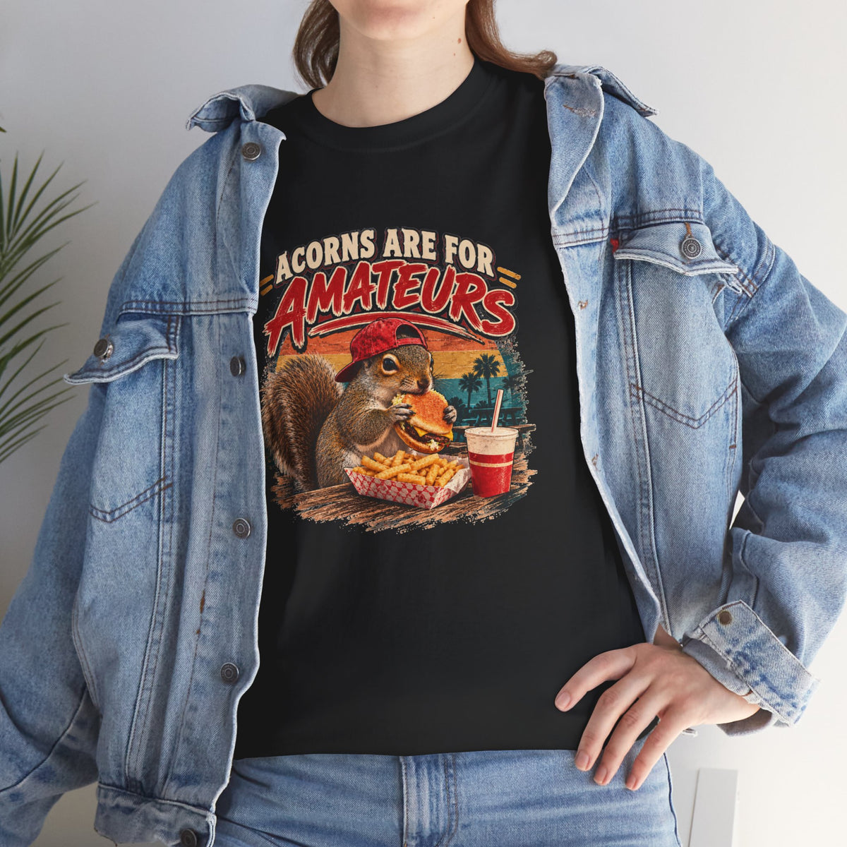 Squirrel T-Shirt "Acorns Are For Amateurs" — Funny Nature Graphic Tee