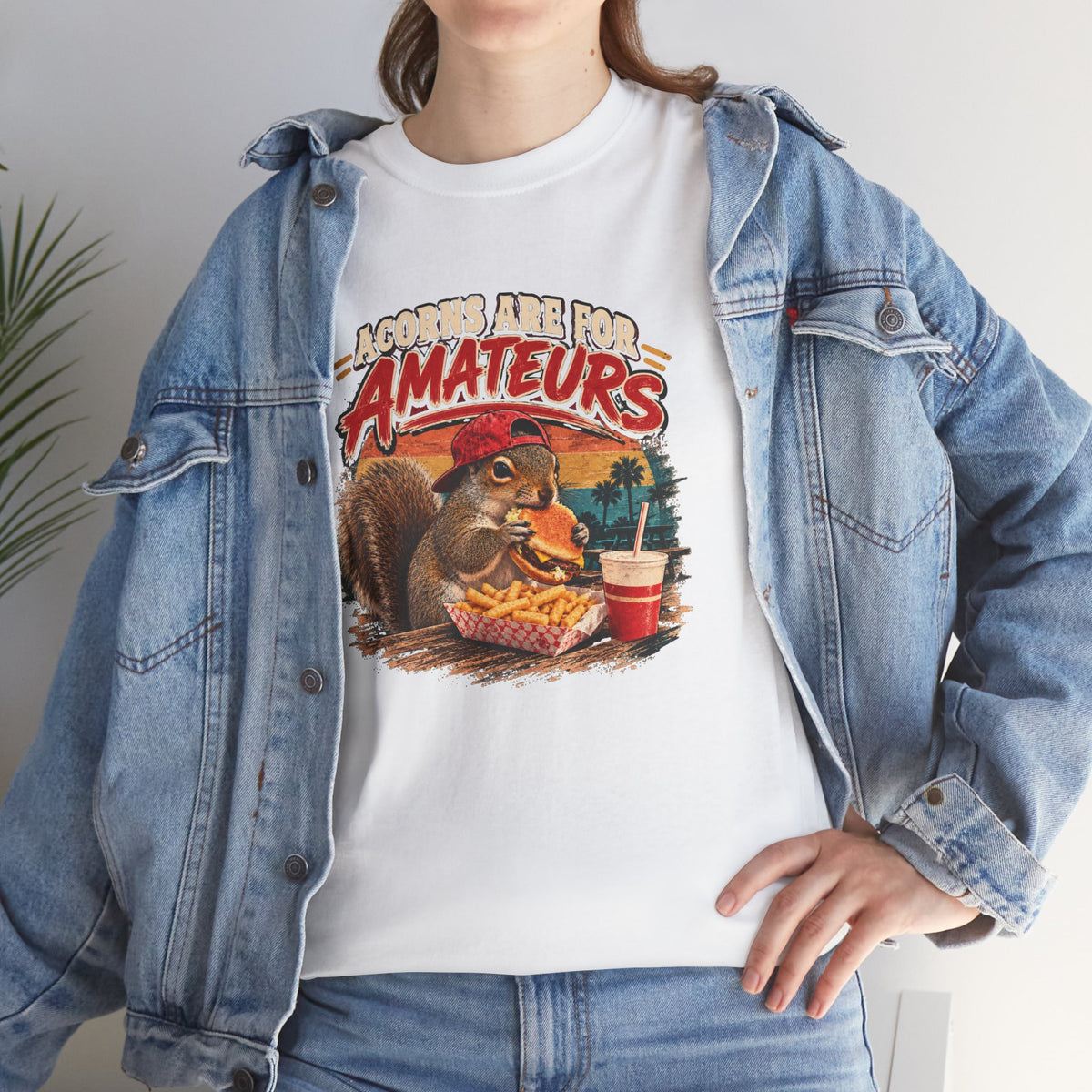Squirrel T-Shirt "Acorns Are For Amateurs" — Funny Nature Graphic Tee