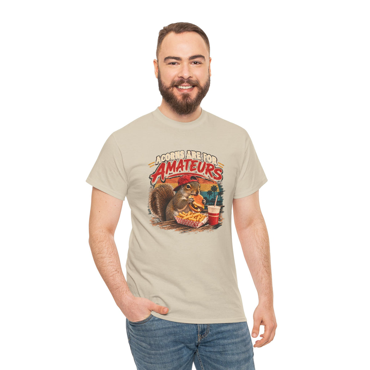 Squirrel T-Shirt "Acorns Are For Amateurs" — Funny Nature Graphic Tee