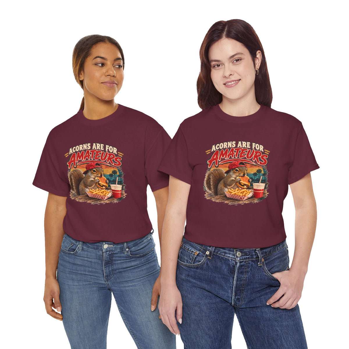 Squirrel T-Shirt "Acorns Are For Amateurs" — Funny Nature Graphic Tee