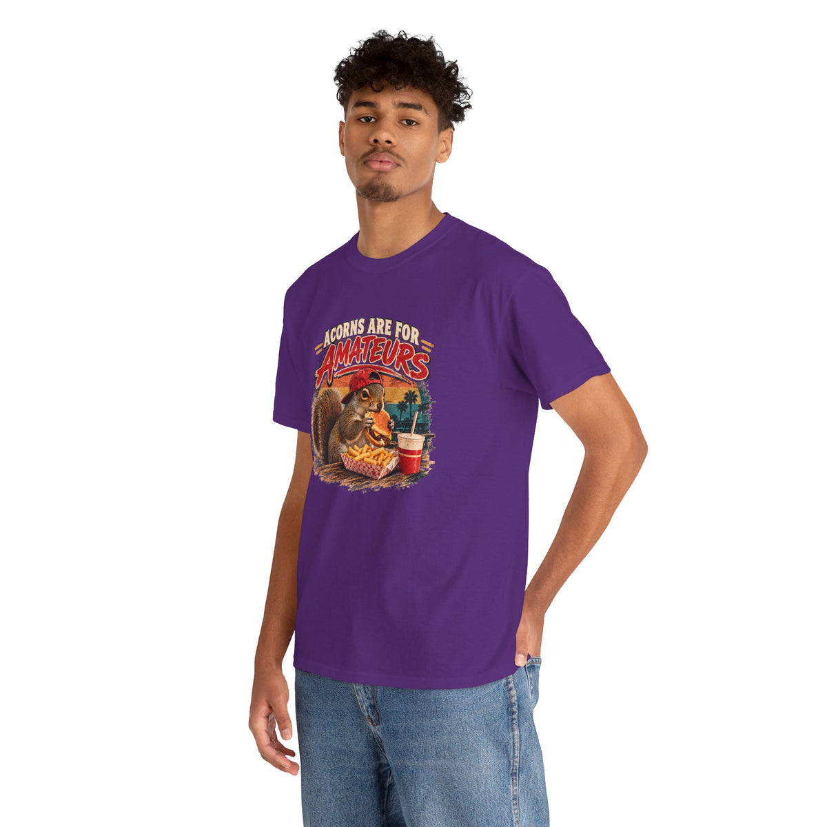 Squirrel T-Shirt "Acorns Are For Amateurs" — Funny Nature Graphic Tee