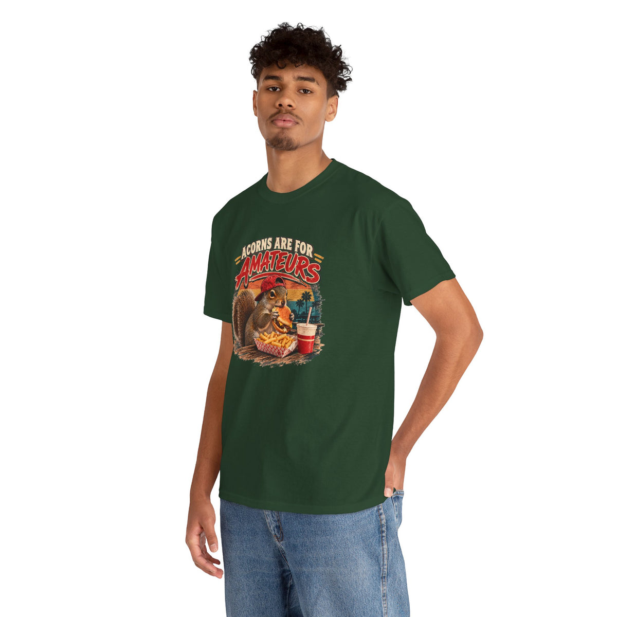 Squirrel T-Shirt "Acorns Are For Amateurs" — Funny Nature Graphic Tee