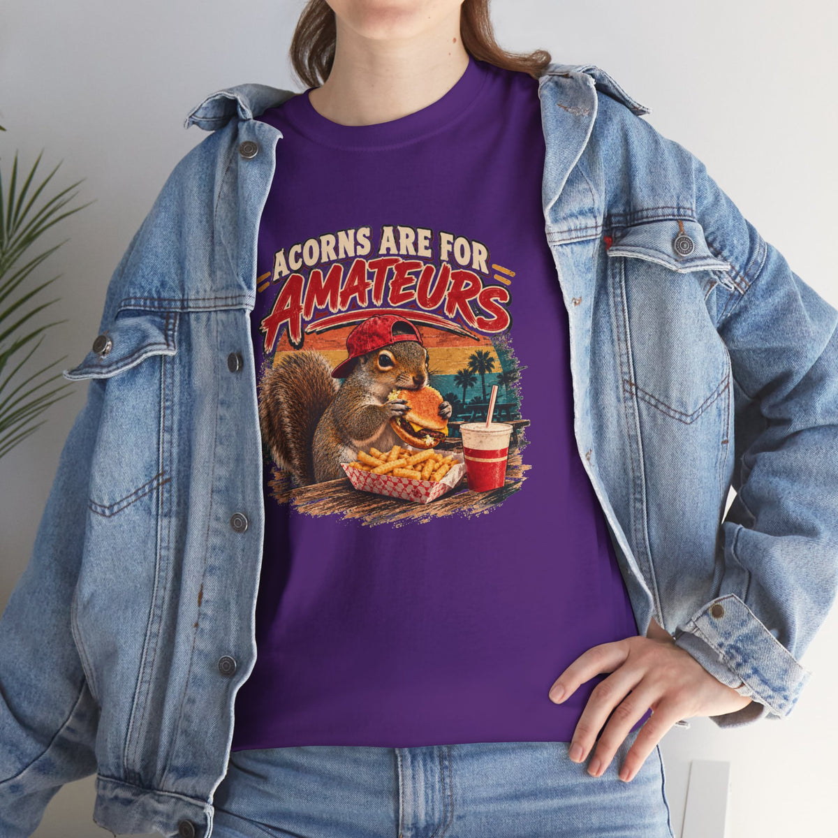 Squirrel T-Shirt "Acorns Are For Amateurs" — Funny Nature Graphic Tee
