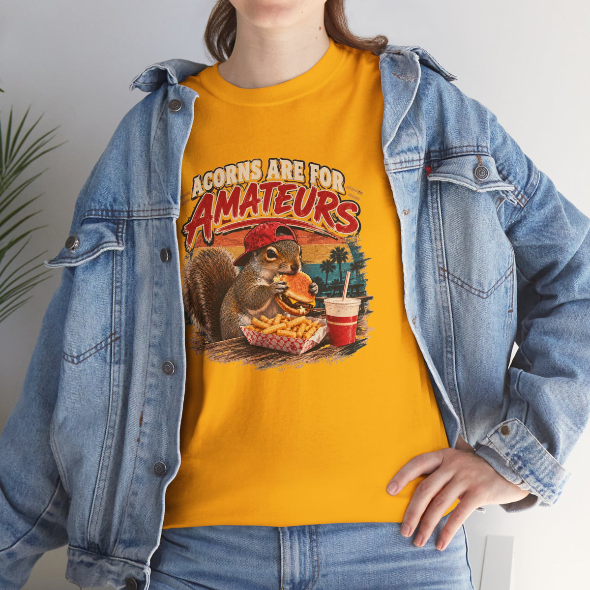 Squirrel T-Shirt "Acorns Are For Amateurs" — Funny Nature Graphic Tee