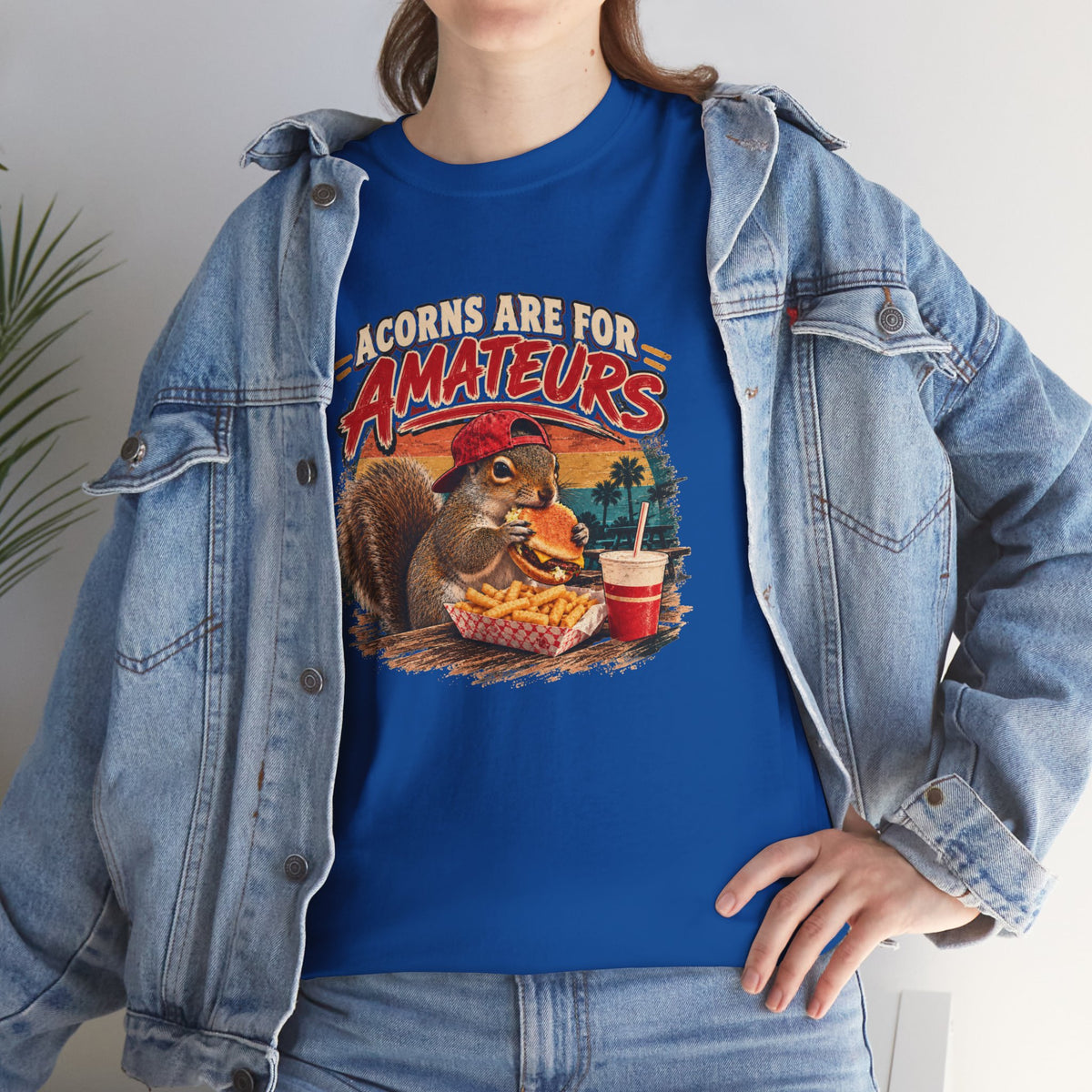 Squirrel T-Shirt "Acorns Are For Amateurs" — Funny Nature Graphic Tee