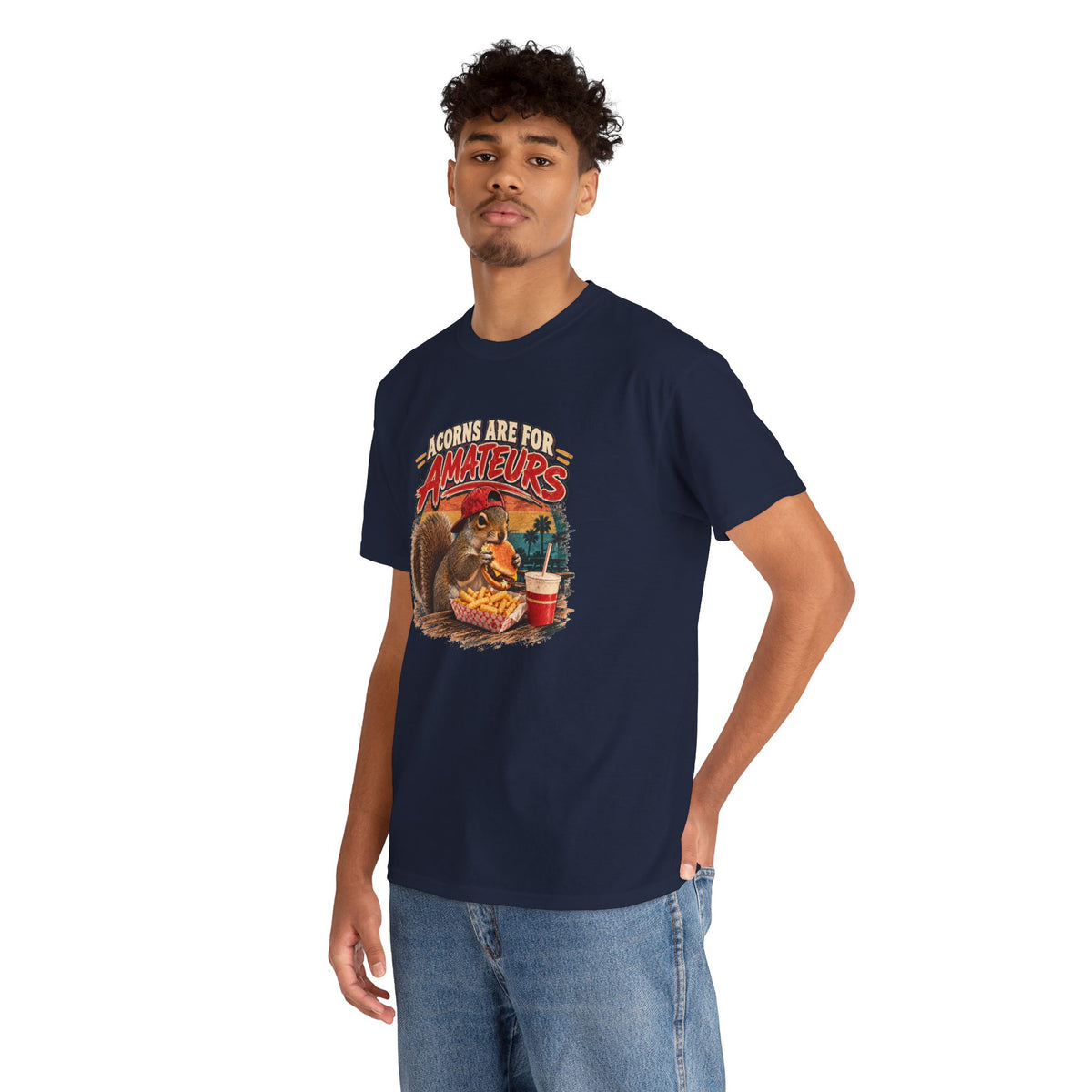 Squirrel T-Shirt "Acorns Are For Amateurs" — Funny Nature Graphic Tee