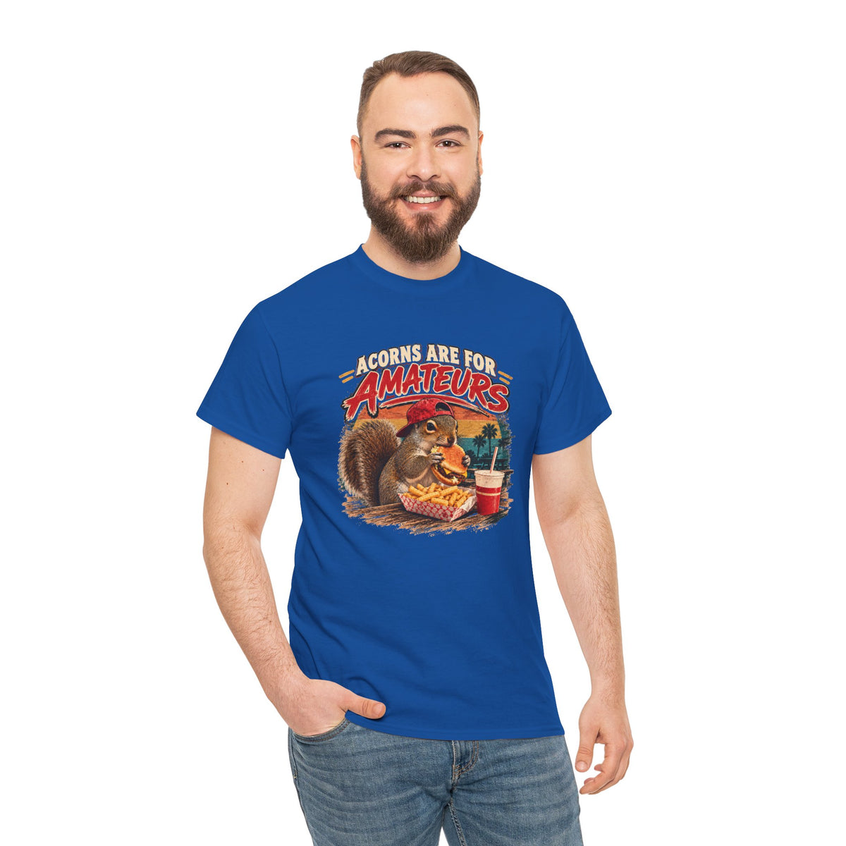 Squirrel T-Shirt "Acorns Are For Amateurs" — Funny Nature Graphic Tee