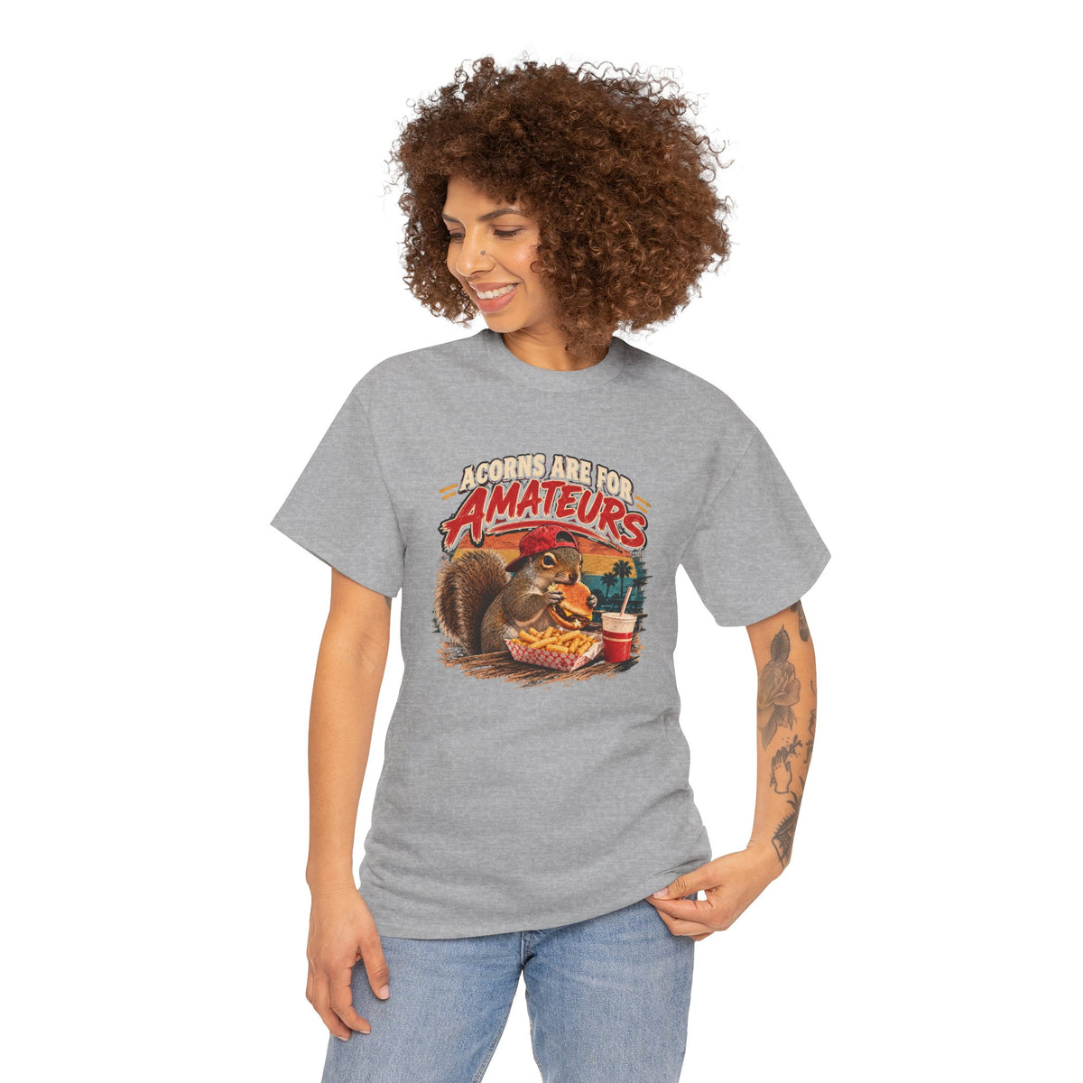 Squirrel T-Shirt "Acorns Are For Amateurs" — Funny Nature Graphic Tee