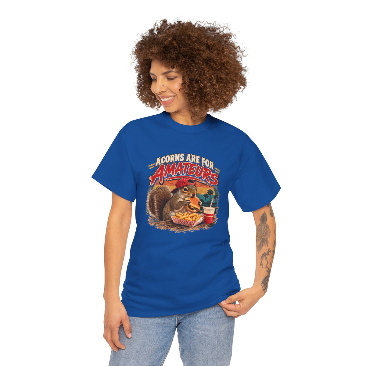 Squirrel T-Shirt "Acorns Are For Amateurs" — Funny Nature Graphic Tee